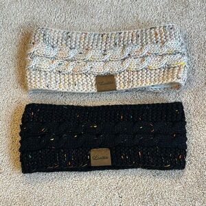 Loritta Knit Headbands - Black and Cream